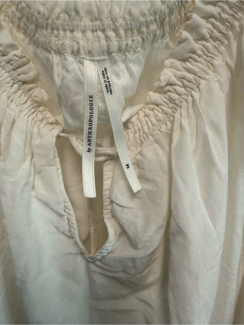 Anthropologie White Bohemian Peasant Maxi Dress - Picture 2 of 3